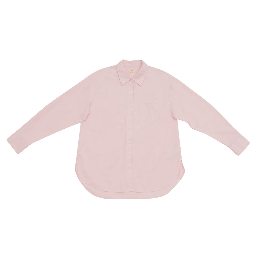 GIORDANO Women's Cotton Lycra Oxford Acute Collar Long Sleeves Eco Soft Shirt  (05345018)