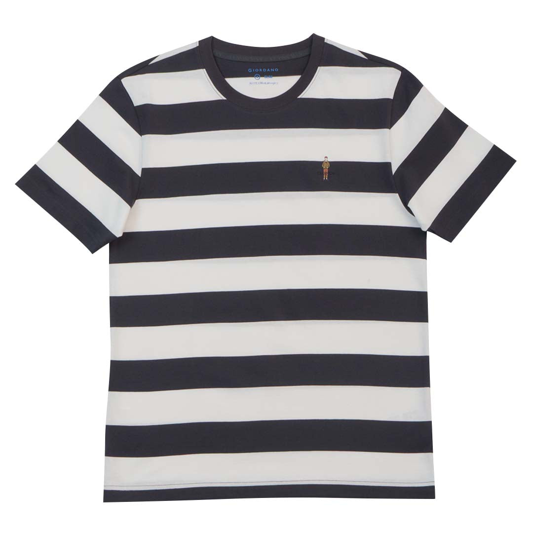 GIORDANO Men's Classic Man Stripe Tee (01025264)