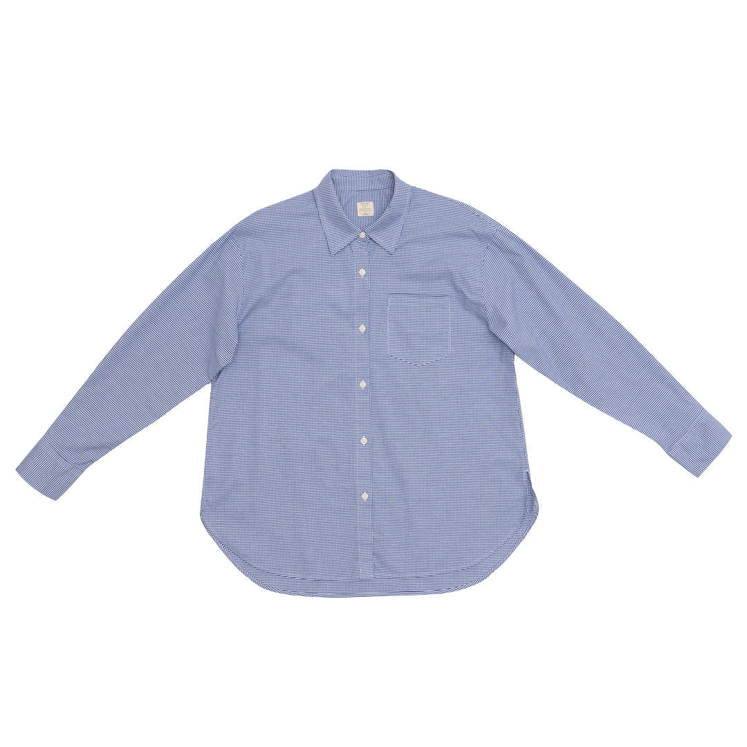 GIORDANO Women's Cotton Lycra Oxford Acute Collar Long Sleeves Eco Soft Shirt  (05345018)