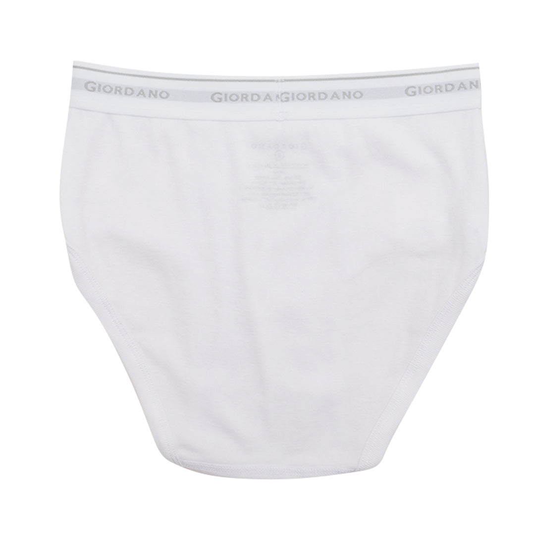 GIORDANO Men's Cotton Ribbed 6 in a Pack Essential Classic Brief (01175114)