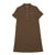 GIORDANO Women's Frog Polo Sweat Mark Free Dress in Brown Olive