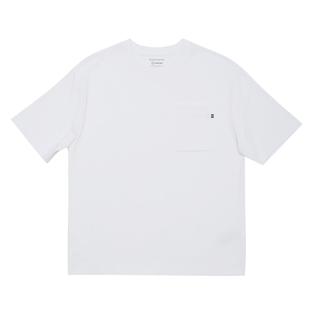 GIORDANO Men's Jersey Crew Neck Oversize Pocket Tee (01025213)