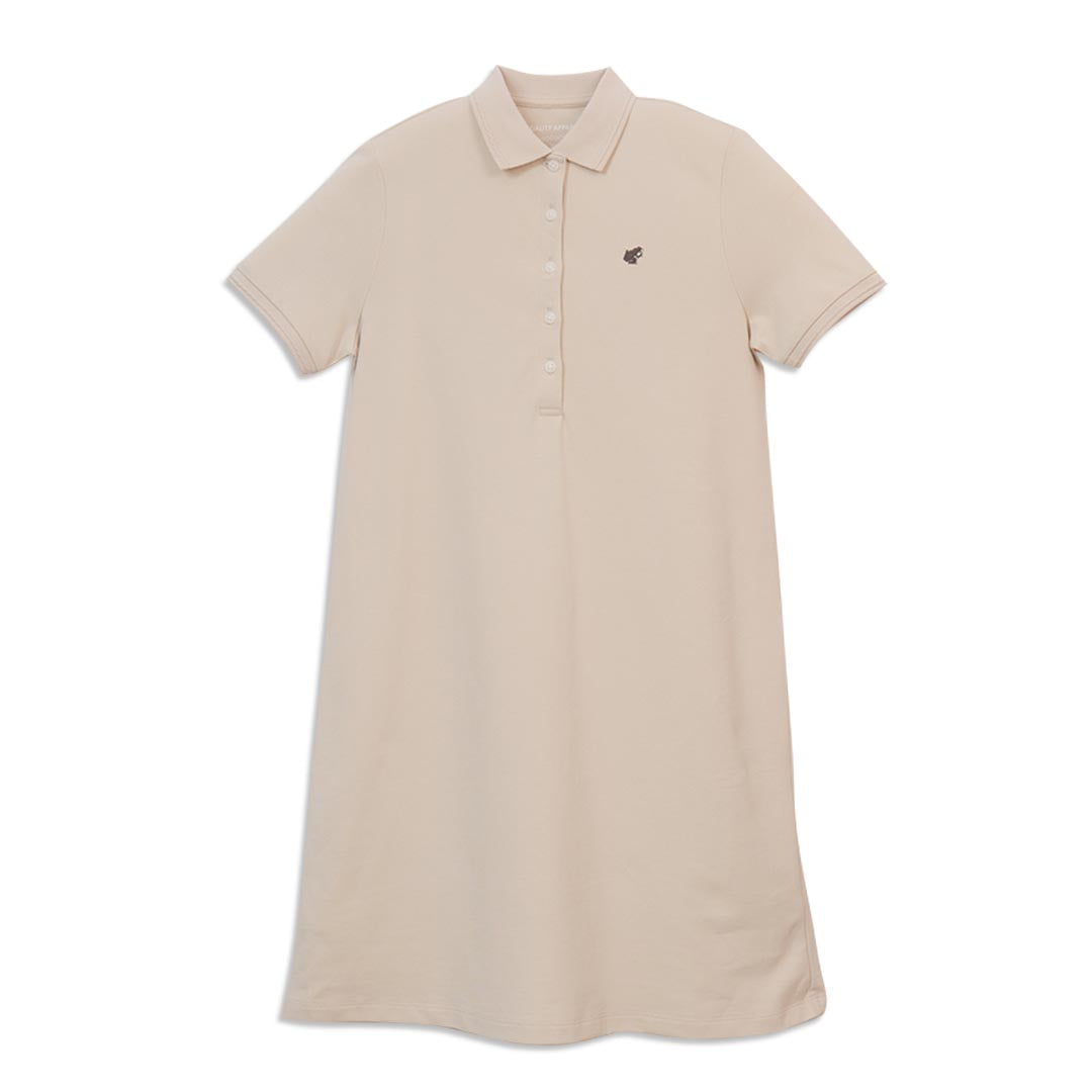 GIORDANO Women's Frog Sweatmark-Free Cotton Lycra Pique Comfort Fit Polo Dress (05466416)