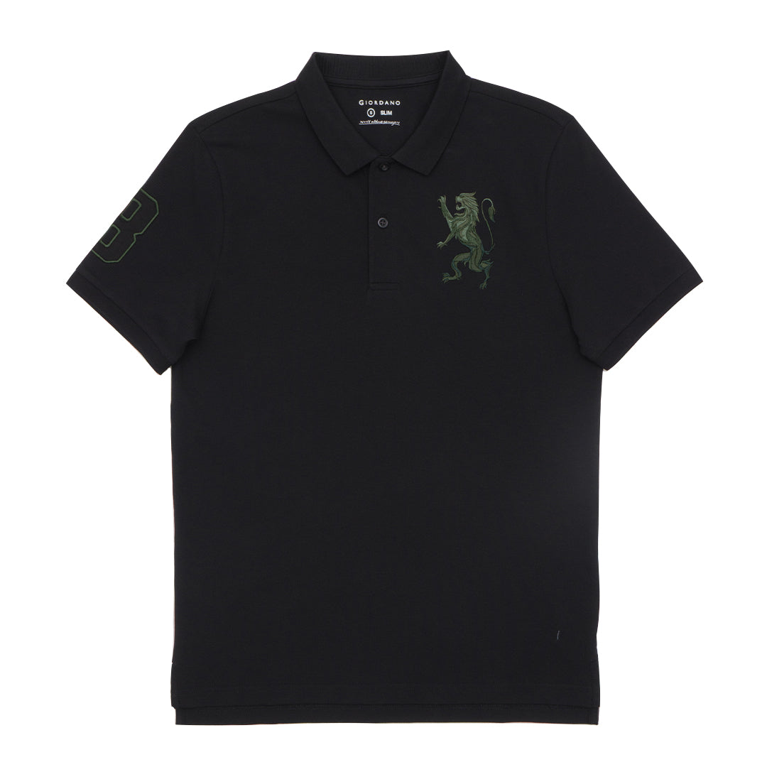 GIORDANO Men's 3D Lion Polo (01015222)