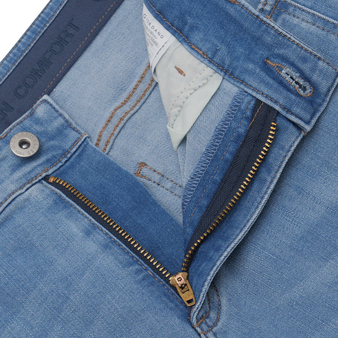 GIORDANO Women's Denim High Waist Mom Straight Fit Pocket Jeans (05415024)