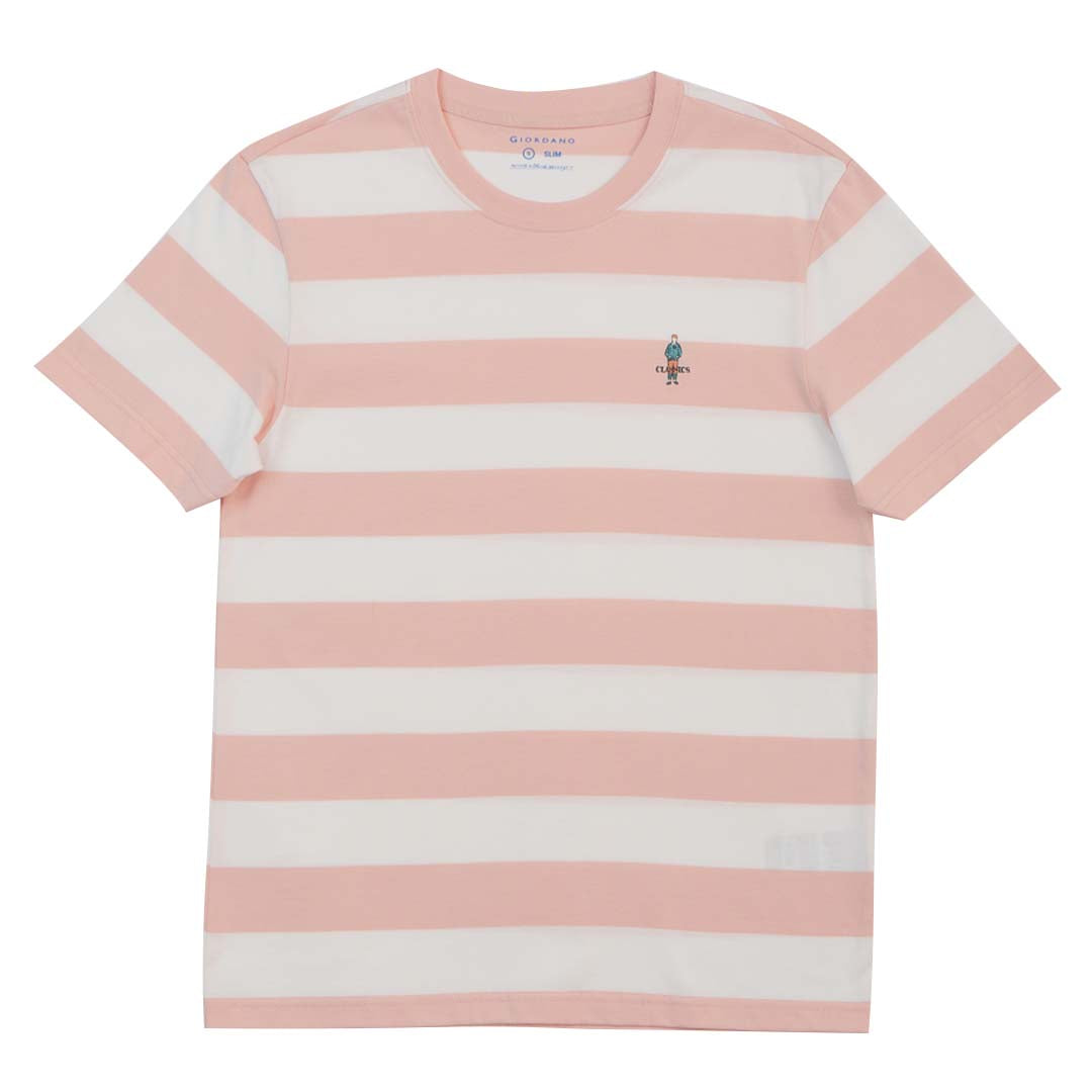 GIORDANO Men's Classic Man Stripe Tee (01025264)