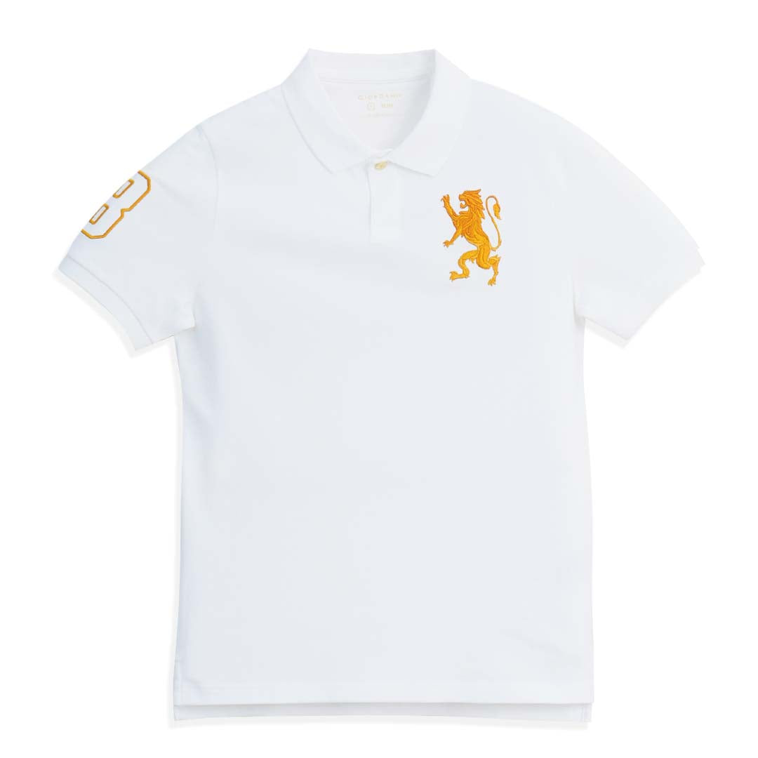 GIORDANO Men's 3D Lion Slim Fit Polo (01016225)