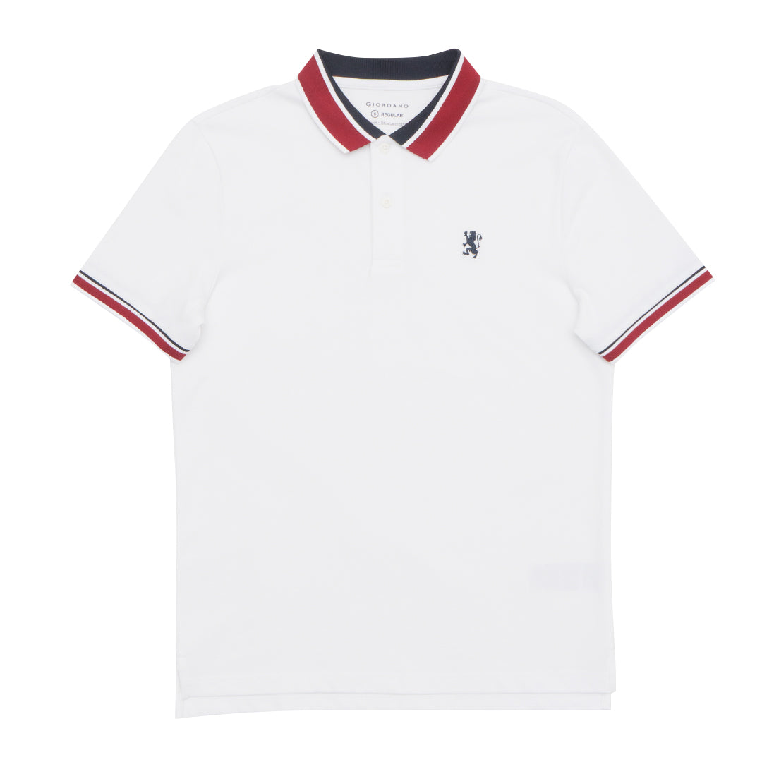 GIORDANO Men's Cotton Lycra Bold Polo (01015342)