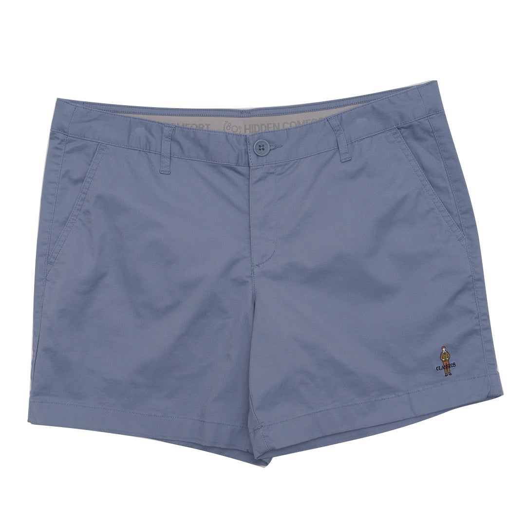 GIORDANO Women's Classic Man Cotton Spandex Mid Rise Slim Fit Bermuda Shorts (05405242)