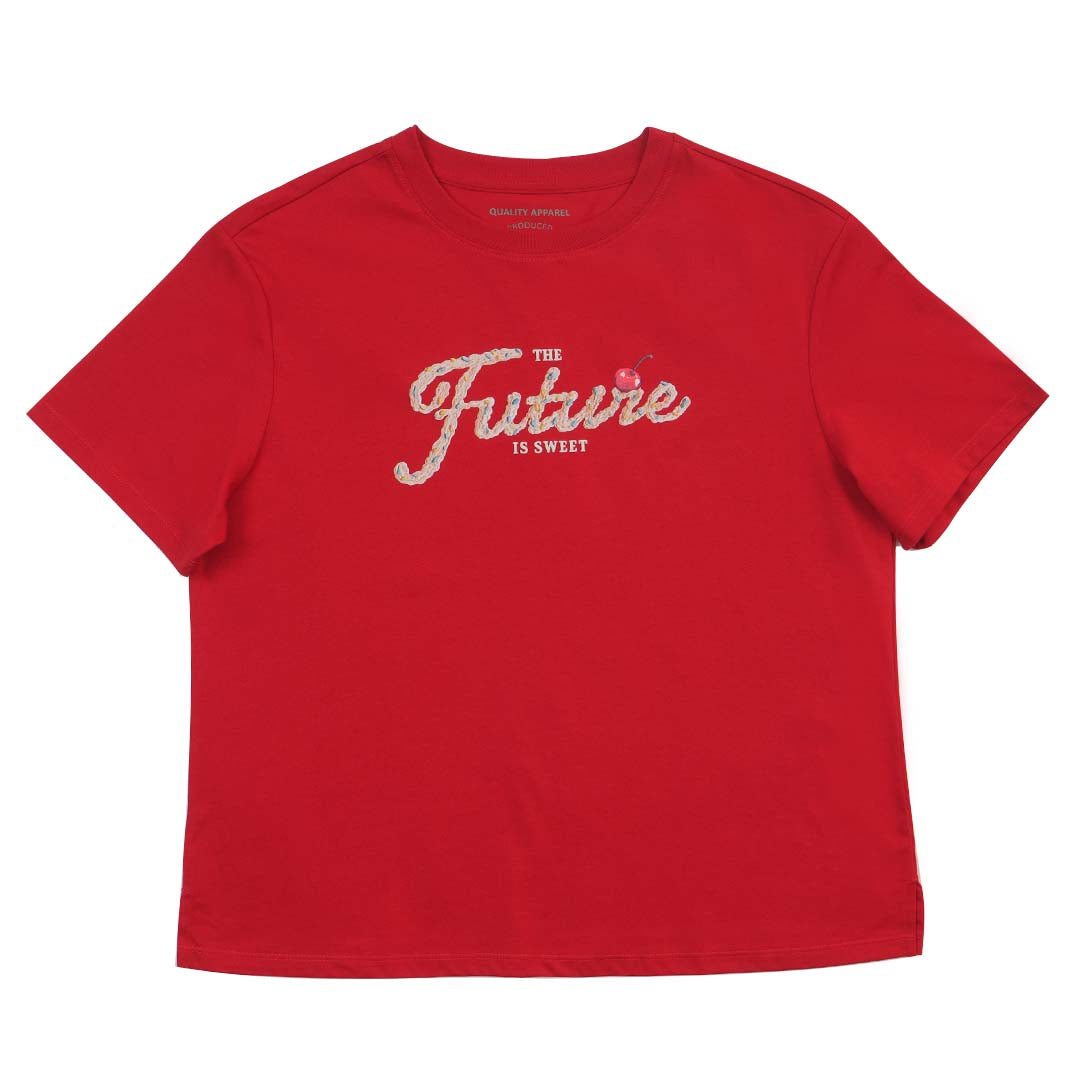GIORDANO Women's Sorona Jersey Crew Neck Boyfriend Fit Printed Tee  (05395237)