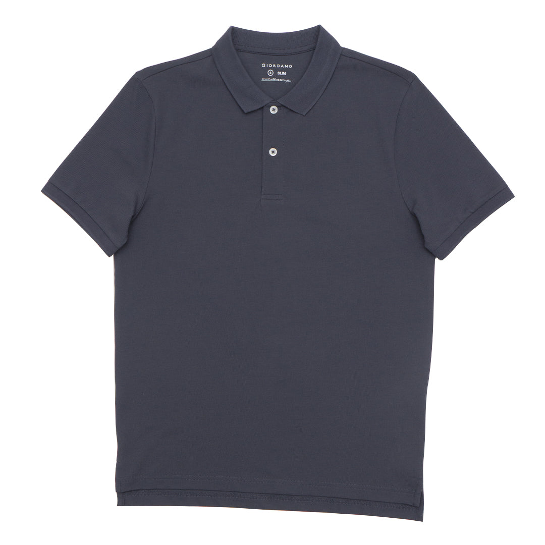 GIORDANO Men's Cotton Lycra Solid Polo (01015317)