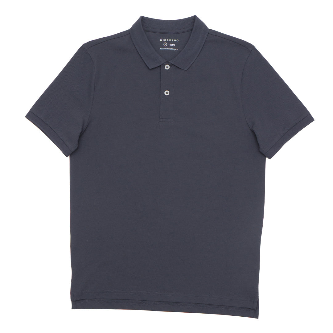 GIORDANO Men's Cotton Lycra Solid Polo (01015317)