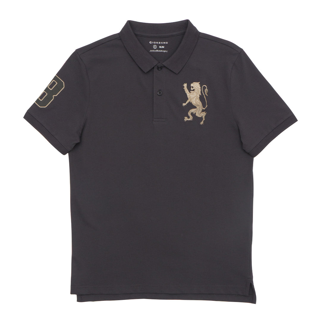 GIORDANO Men's 3D Lion Polo (01015222)