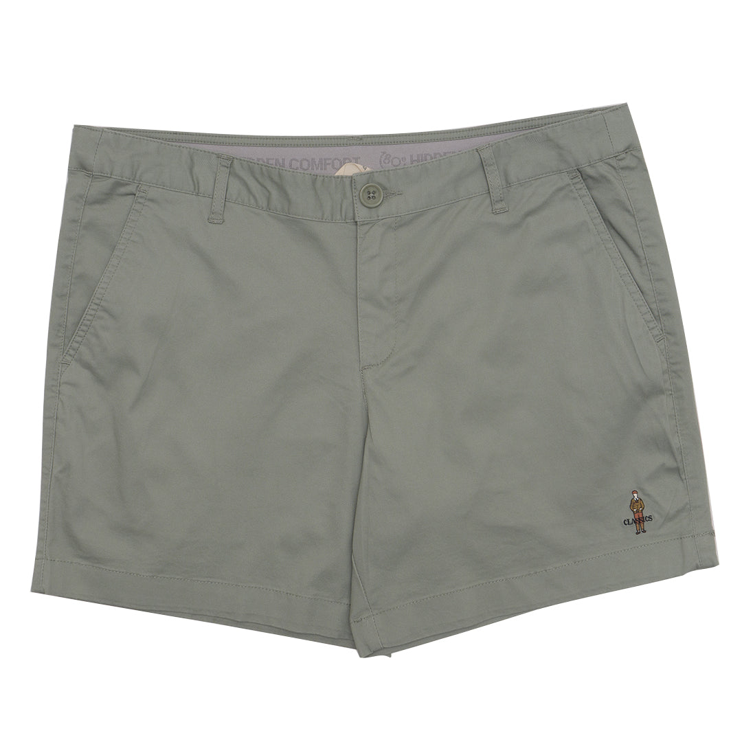 GIORDANO Women's Classic Man Cotton Spandex Mid Rise Slim Fit Bermuda Shorts (05405242)