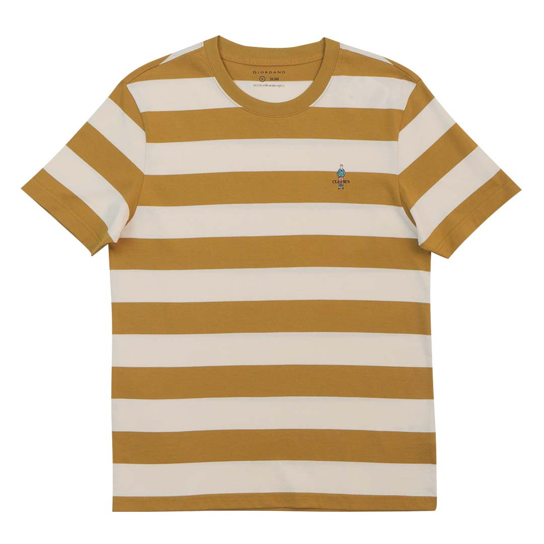 GIORDANO Men's Classic Man Stripe Tee (01025264)