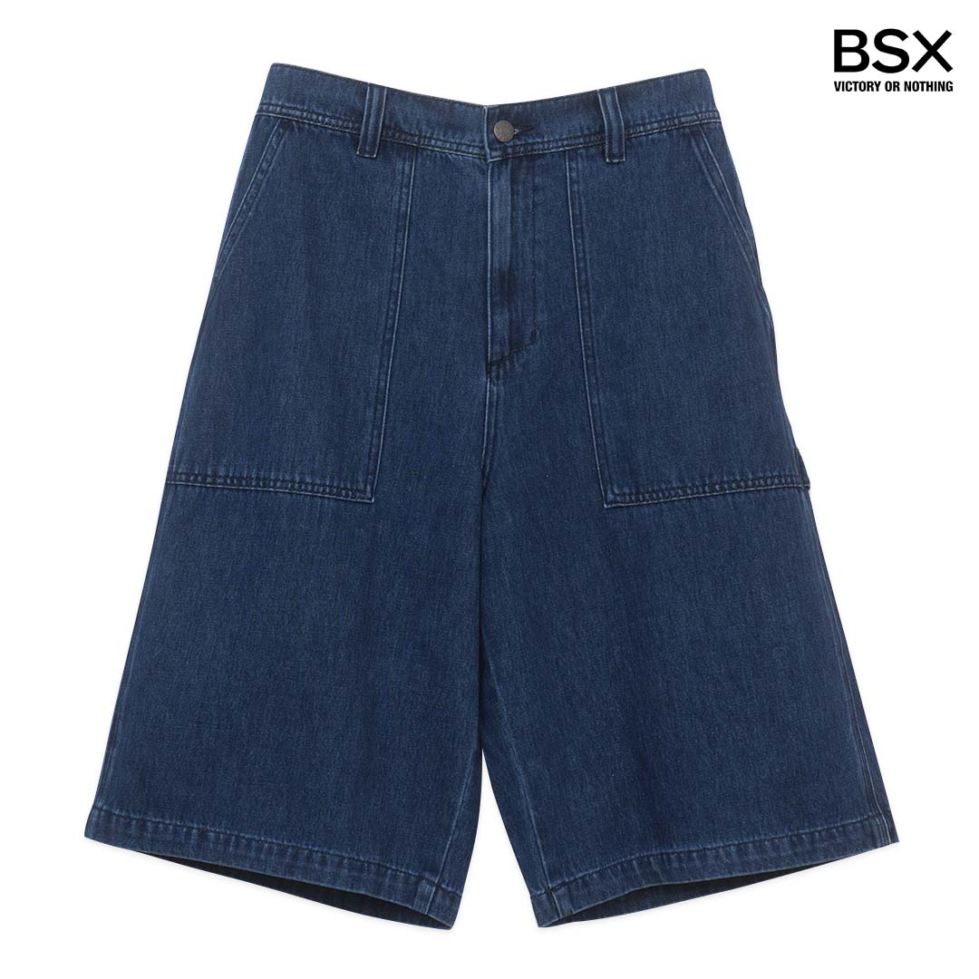GIORDANO Men's BSX Cotton Blend Denim Regular Fit Pocket Shorts (04106214)