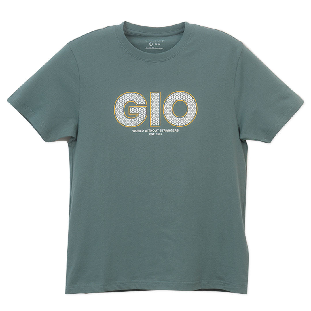 GIORDANO Men's Cotton Jersey Crew Neck Slim Fit Printed Tee�(01096205)