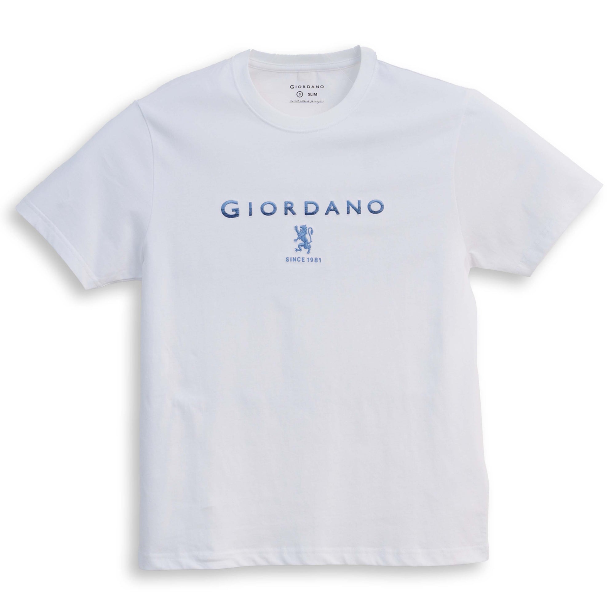 GIORDANO Men's Slim Fit Lion Logo Tee (01096202)