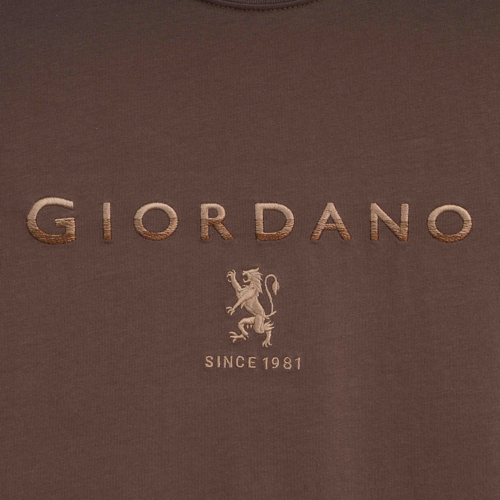 GIORDANO Men's Slim Fit Lion Logo Tee (01096202)