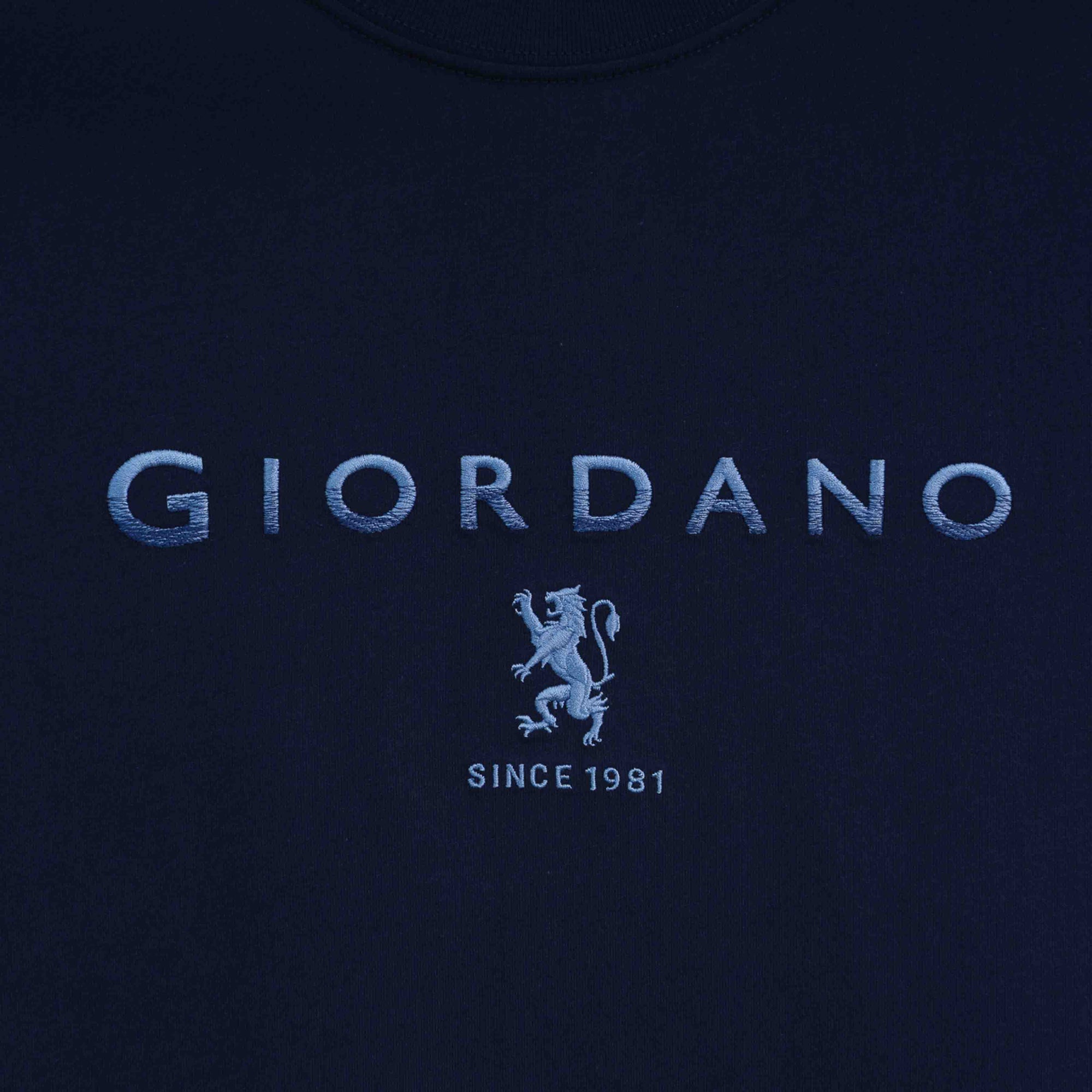 GIORDANO Men's Slim Fit Lion Logo Tee (01096202)