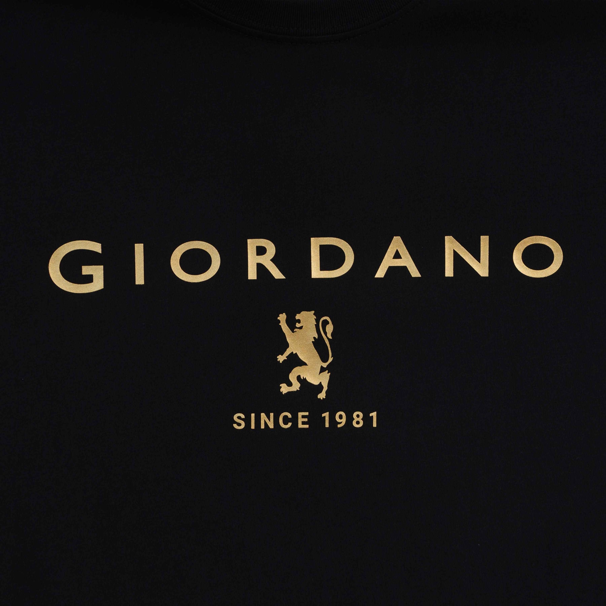 GIORDANO Men's Slim Fit Lion Logo Tee (01096201)