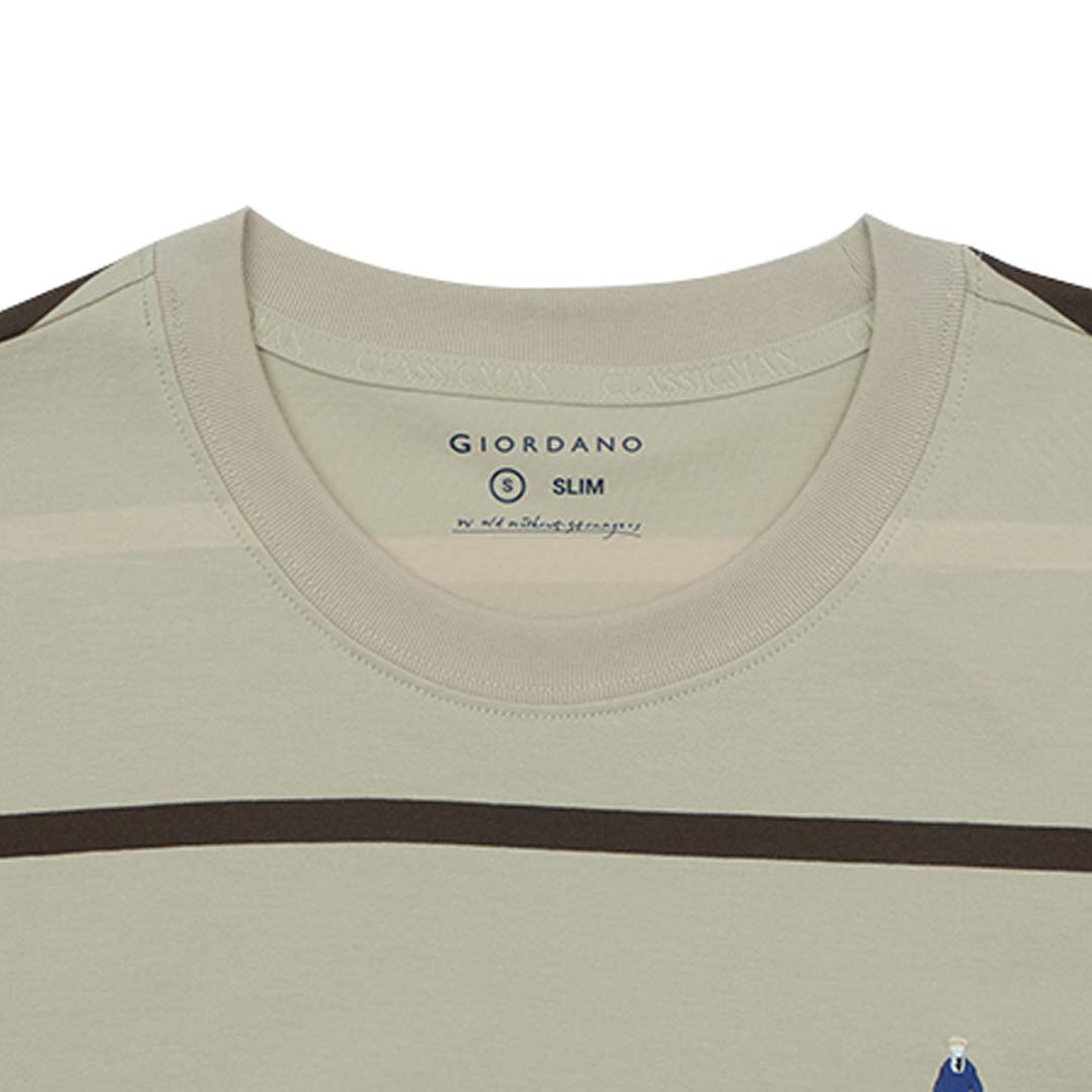 GIORDANO Men's Classic Man Stripe Tee (01025264)