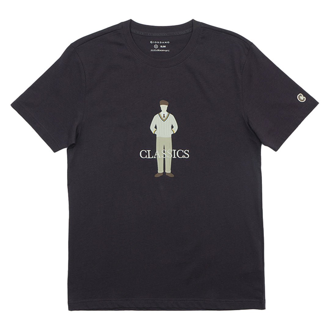 GIORDANO Men's Classics Club Printed Tee (01095294)