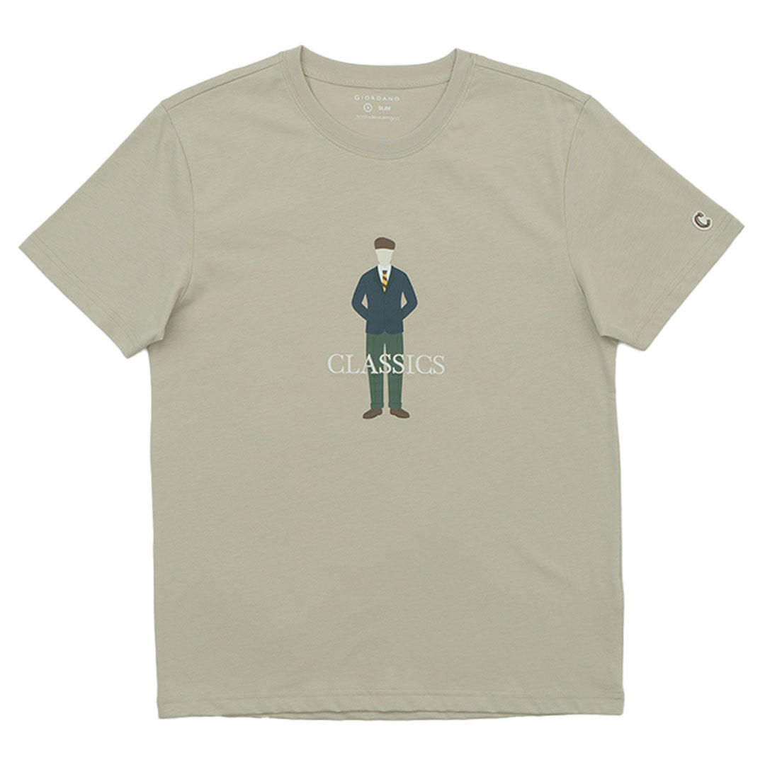 GIORDANO Men's Classics Club Printed Tee (01095294)