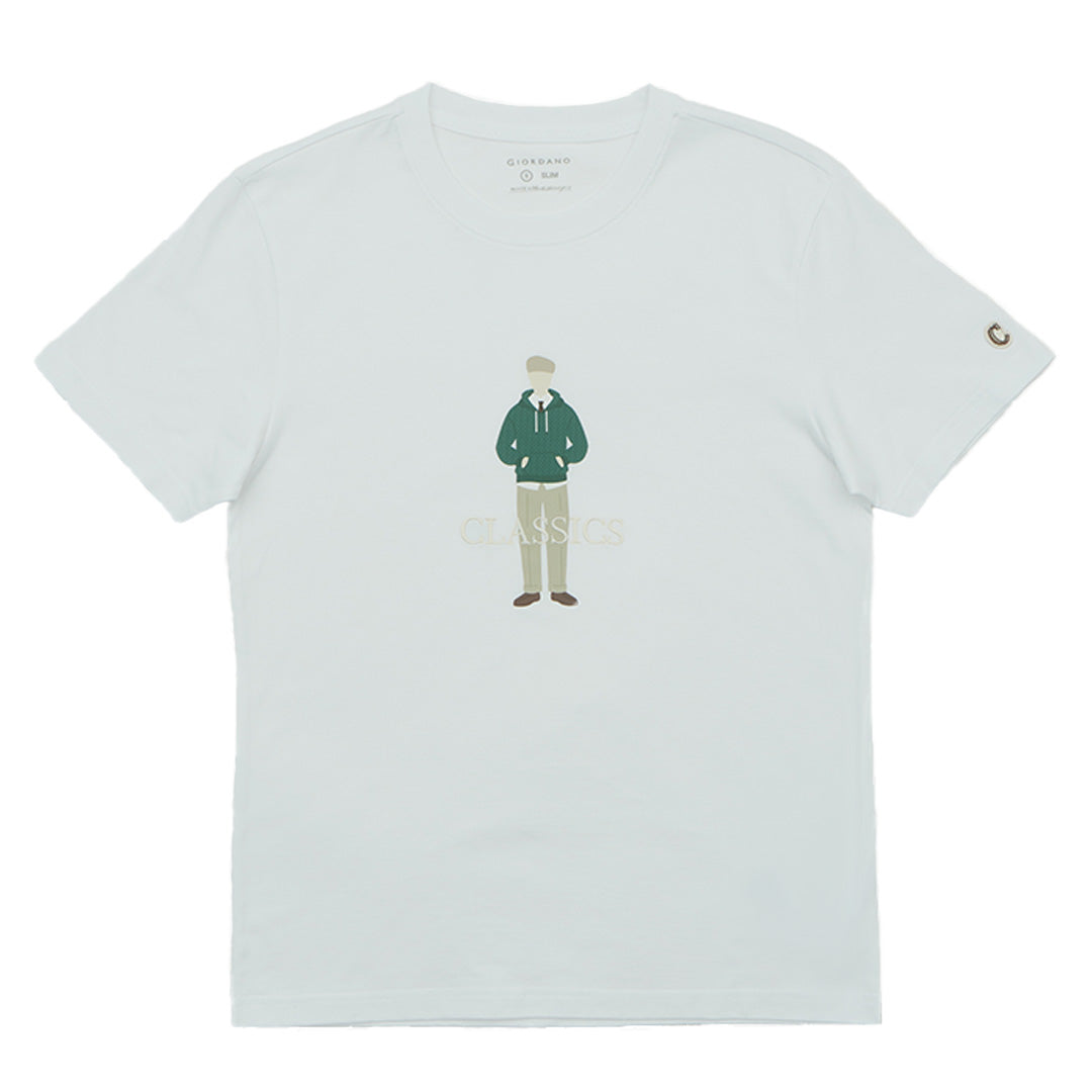 GIORDANO Men's Classics Club Printed Tee (01095294)