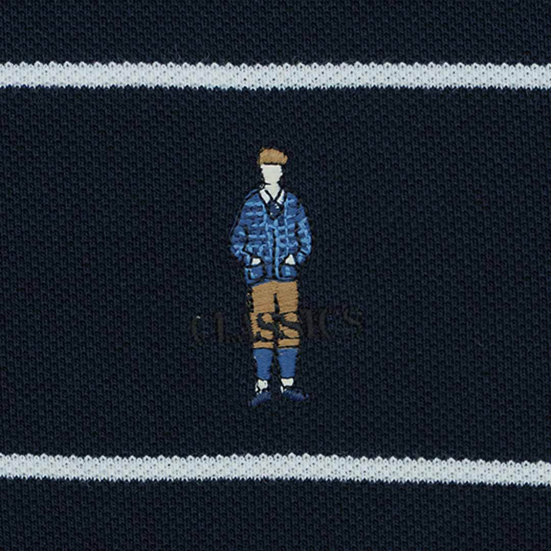 GIORDANO Men's Classic Man Cotton Lycra Stripe Polo (01015352)