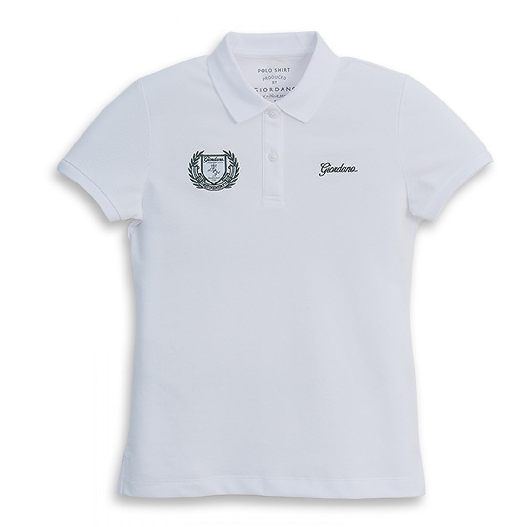 GIORDANO Women's Club House Cotton Lycra Pique Slim Fit Polo (05316170)