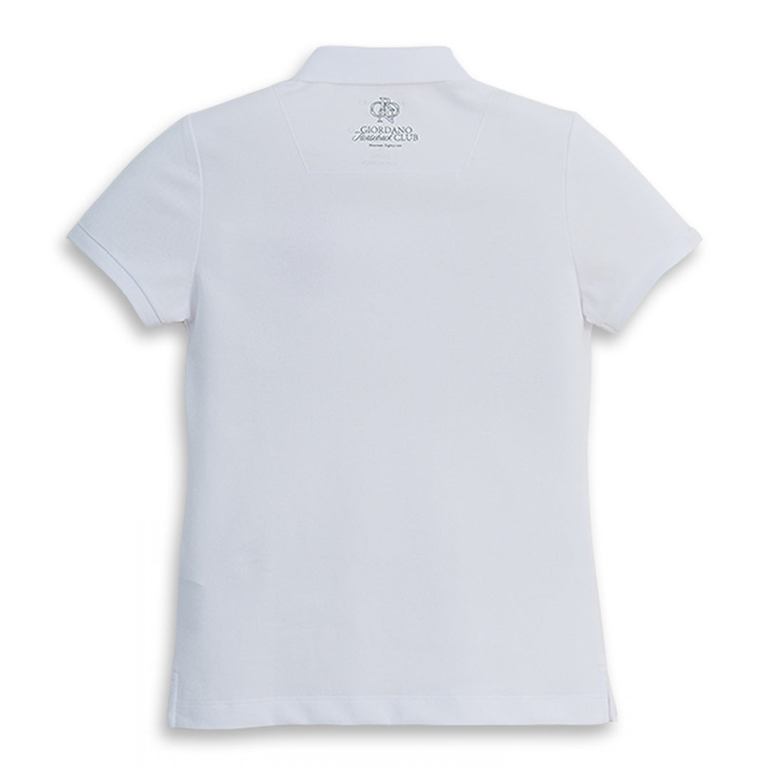 GIORDANO Women's Club House Cotton Lycra Pique Slim Fit Polo (05316170)