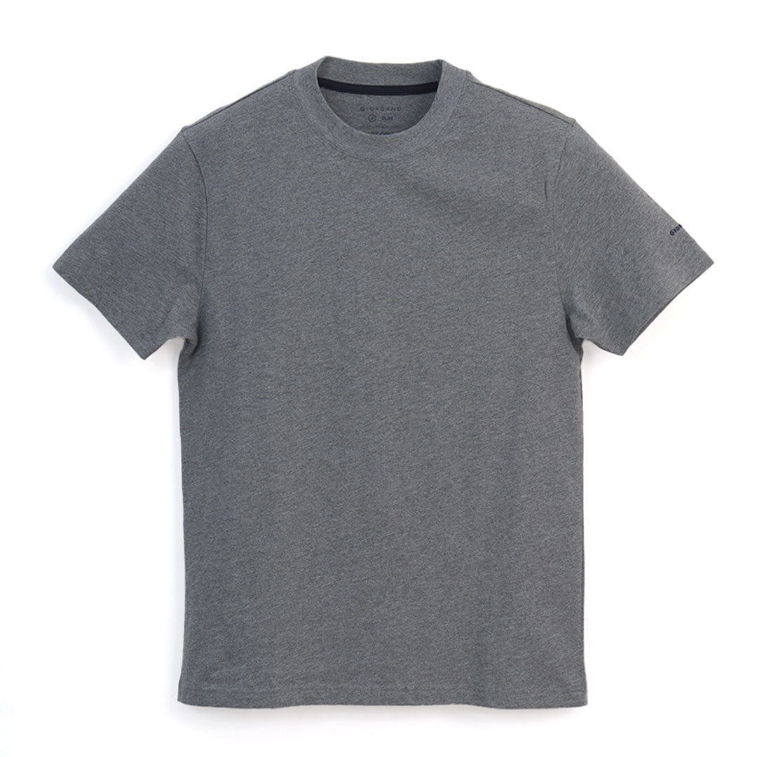 GIORDANO Men's Cotton Jersey Crew Neck Slim Fit Tee (01026750)