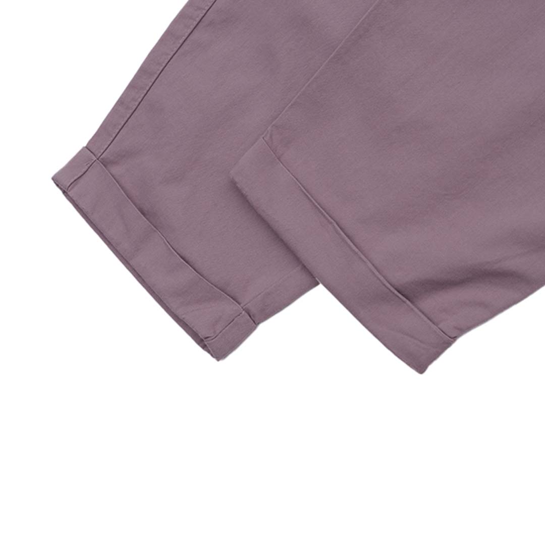 GIORDANO Women's Cotton Twill Mid Rise Relax Tapered Fit Audrey Pants (05425256)