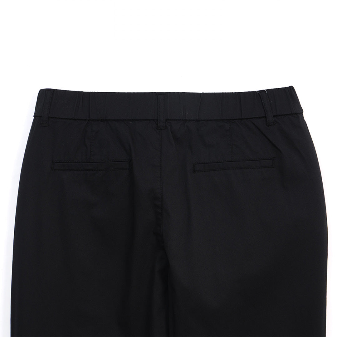 GIORDANO Women's Cotton Nylon Spandex Twill High Waist Regular Tapered Fit Pants (05416051)