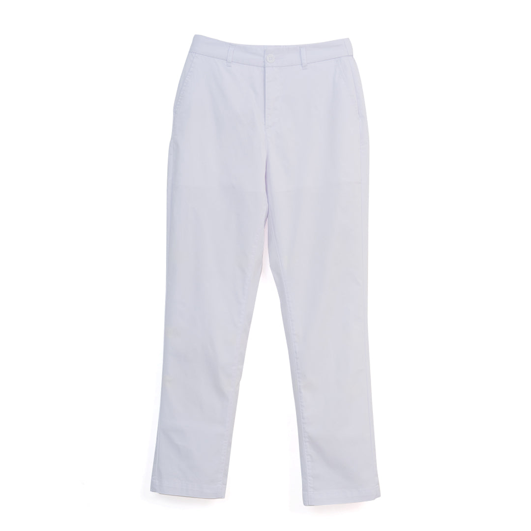 GIORDANO Women's Cotton Nylon Spandex Twill High Waist Regular Tapered Fit Pants (05416052)