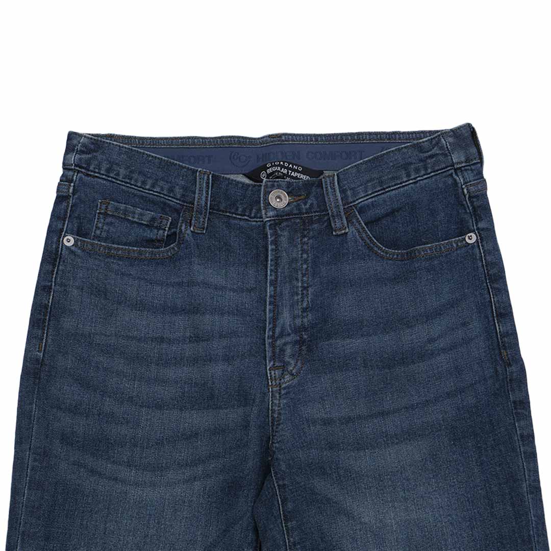 GIORDANO Men's Cotton Spandex Denim Mid Rise Regular Fit Jeans (01115050)