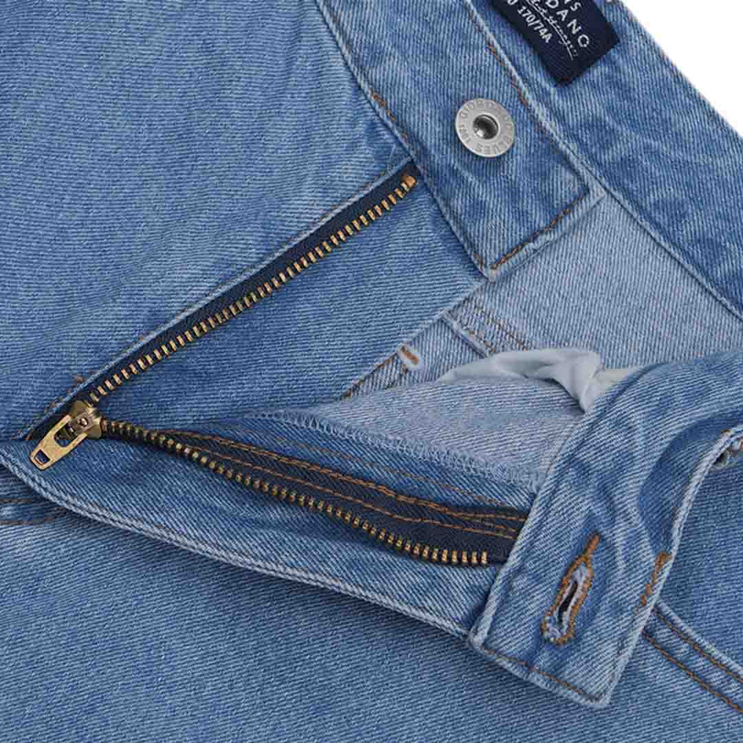 GIORDANO Women's Cotton Denim High Waist Regular Straight Fit Pocket Jeans (05415042)