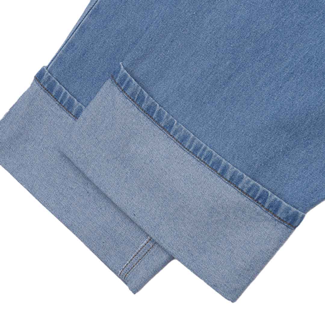 GIORDANO Women's Cotton Denim High Waist Regular Straight Fit Pocket Jeans (05415042)