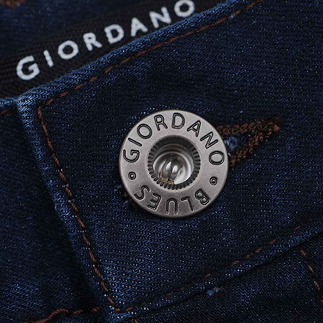 GIORDANO Men's Denim Mid Rise Regular Tapered Fit Jeans (01115044)