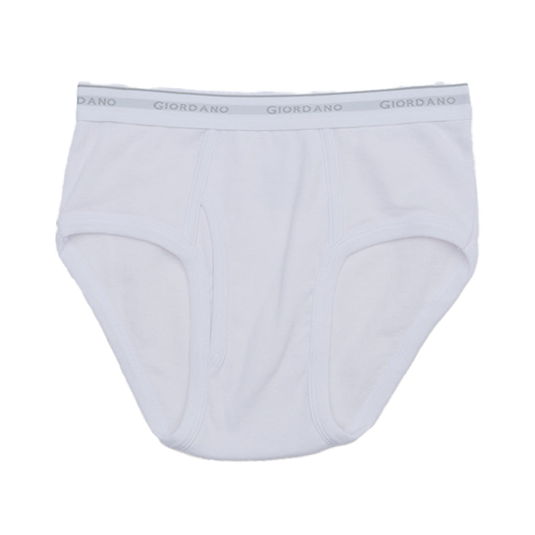 GIORDANO Men's Cotton Ribbed 6 in a Pack Essential Classic Brief (01175114)