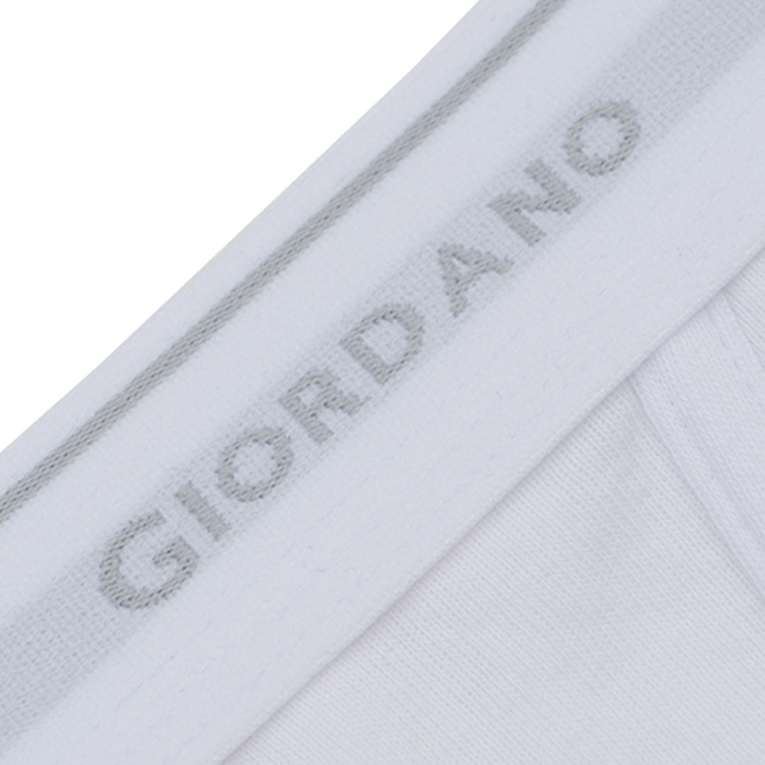GIORDANO Men's Cotton Ribbed 6 in a Pack Essential Classic Brief (01175114)
