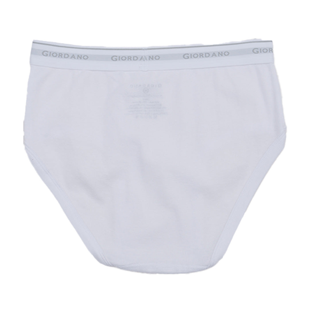 GIORDANO Men's Cotton Ribbed 6 in a Pack Essential Classic Brief (01175114)