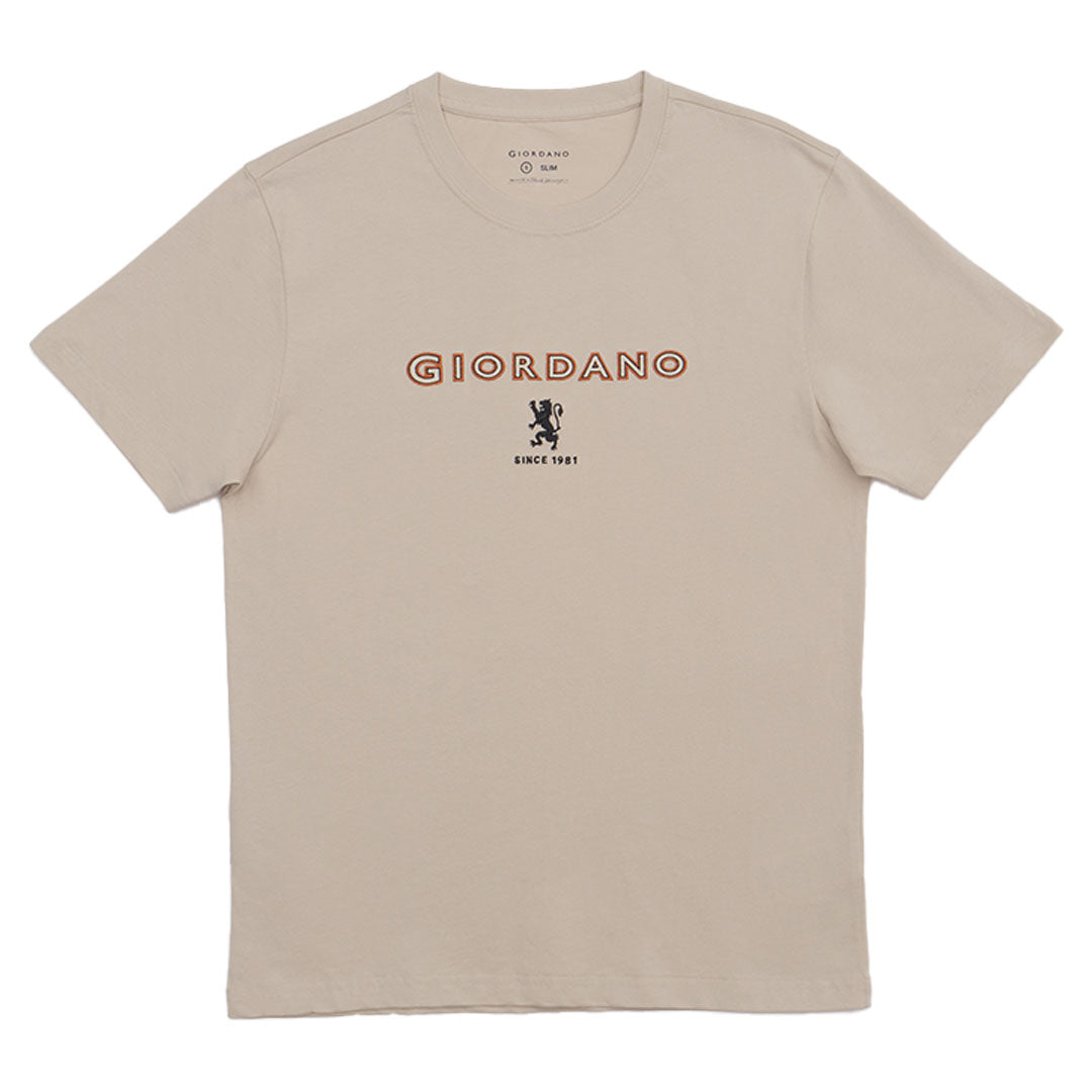 GIORDANO Men's Lion Logo Tee (01095296)