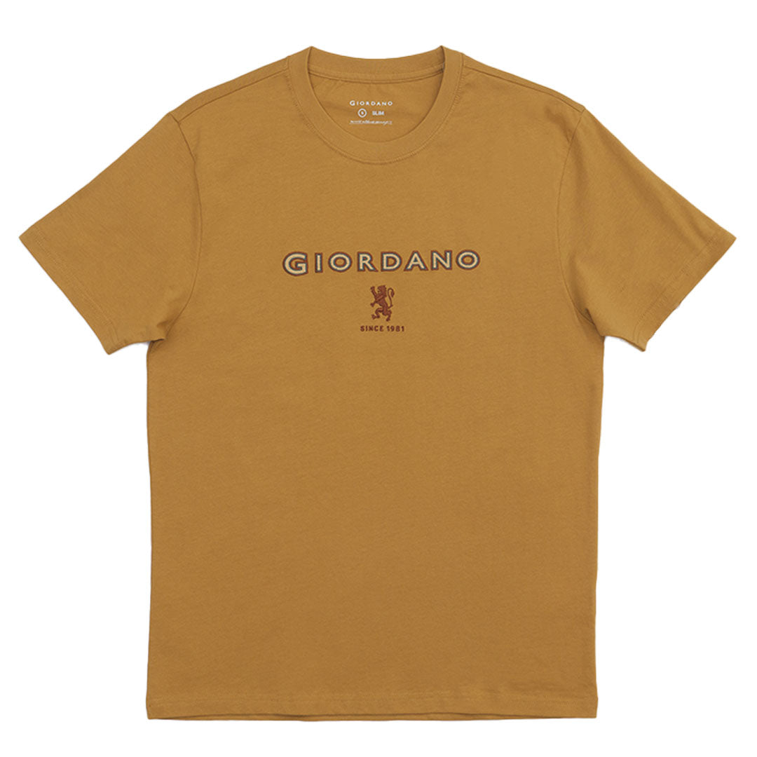 GIORDANO Men's Lion Logo Tee (01095296)