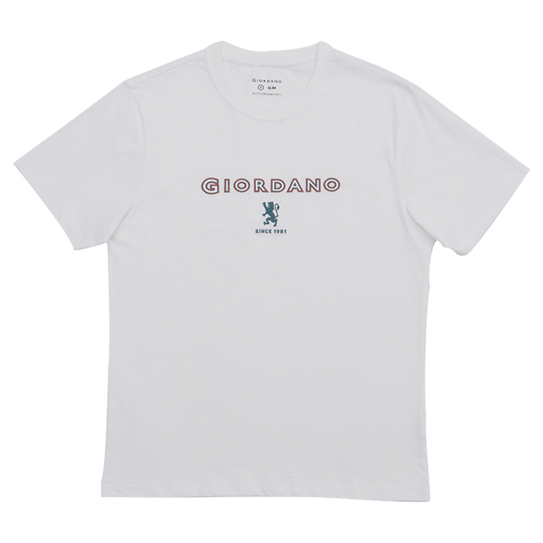 GIORDANO Men's Lion Logo Tee (01095296)