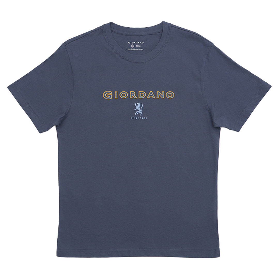 GIORDANO Men's Lion Logo Tee (01095296)