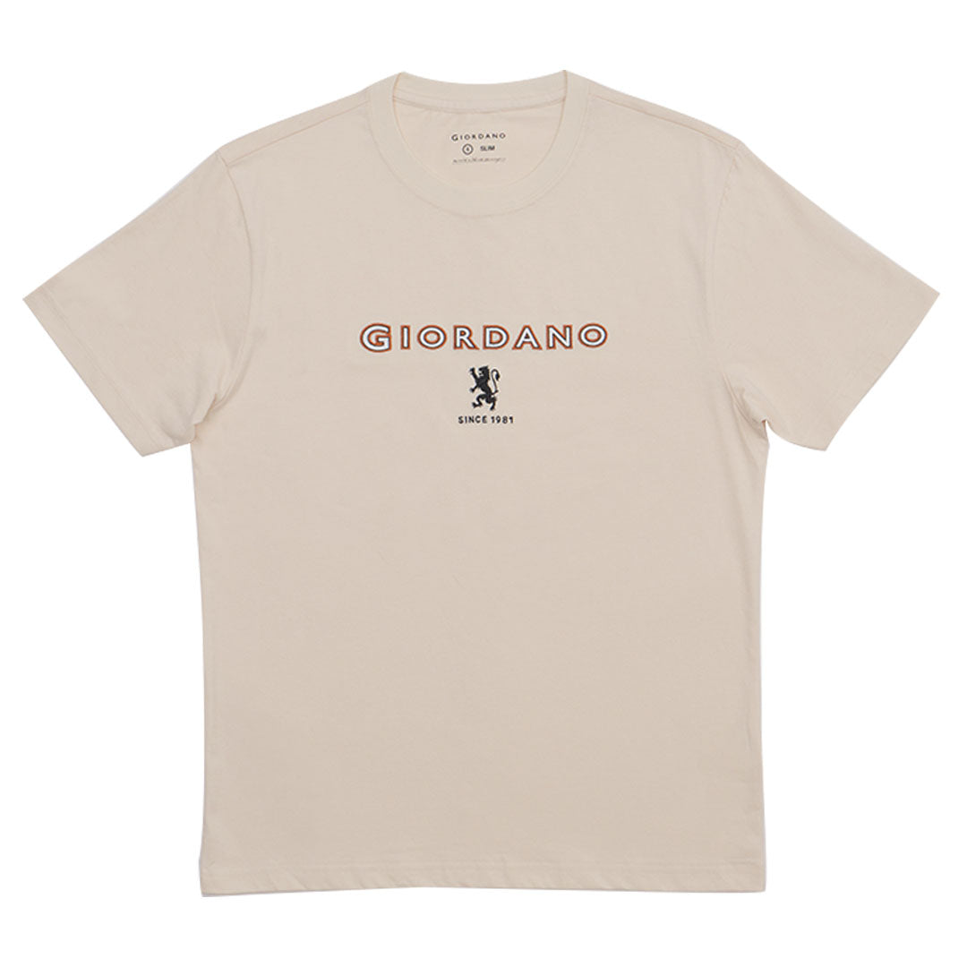 GIORDANO Men's Lion Logo Tee (01095296)