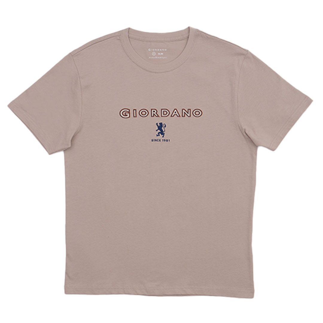 GIORDANO Men's Lion Logo Tee (01095296)