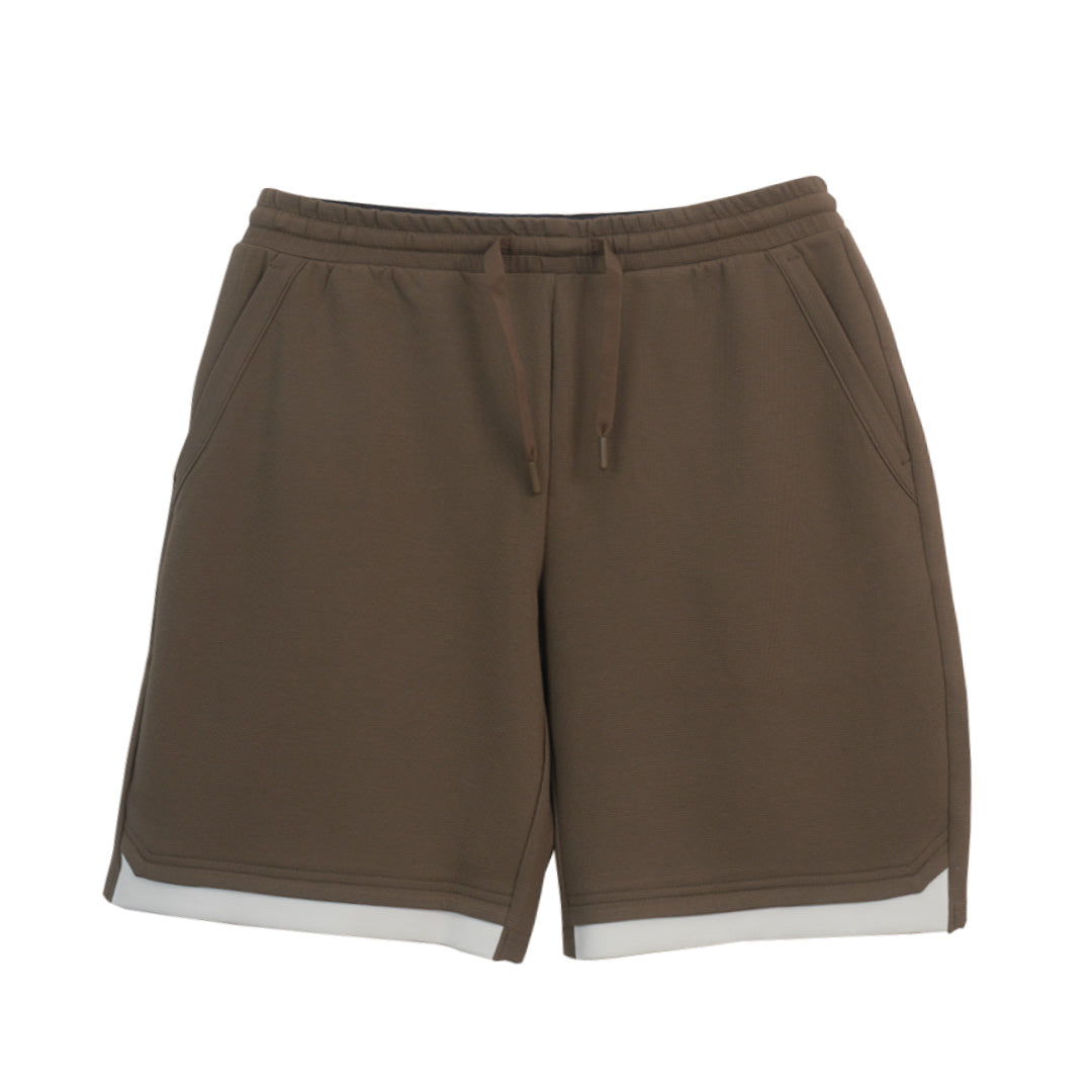 GIORDANO Men's Cotton Polyester Spandex Waffle Mid Rise Relax Fit Shorts (01105408)